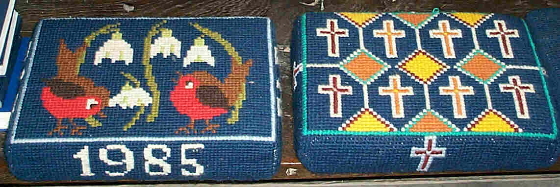 Kneelers in Lidgate Church